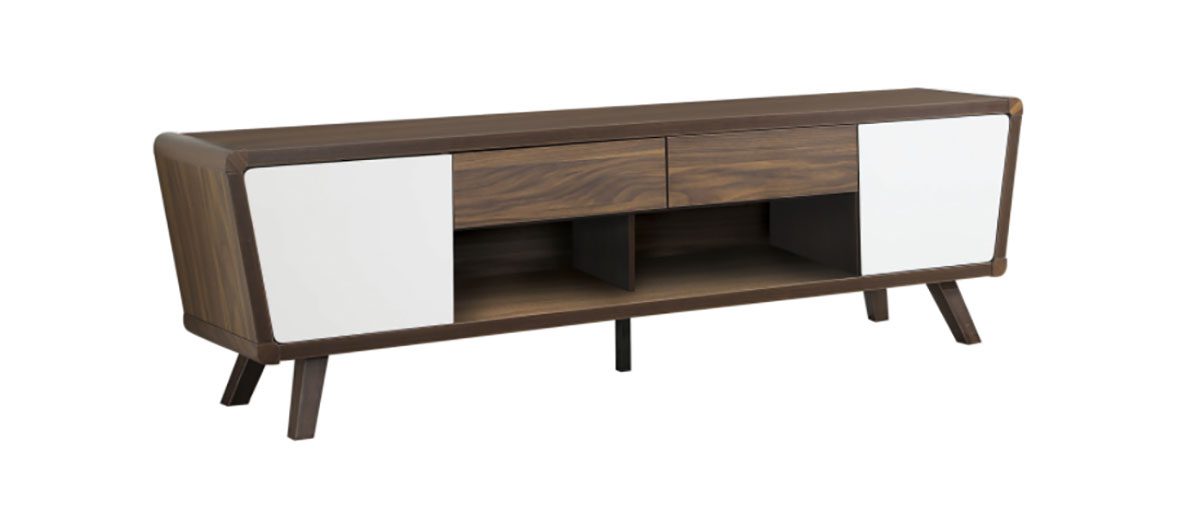 Mid-century modern living room: 2-Drawer TV Console