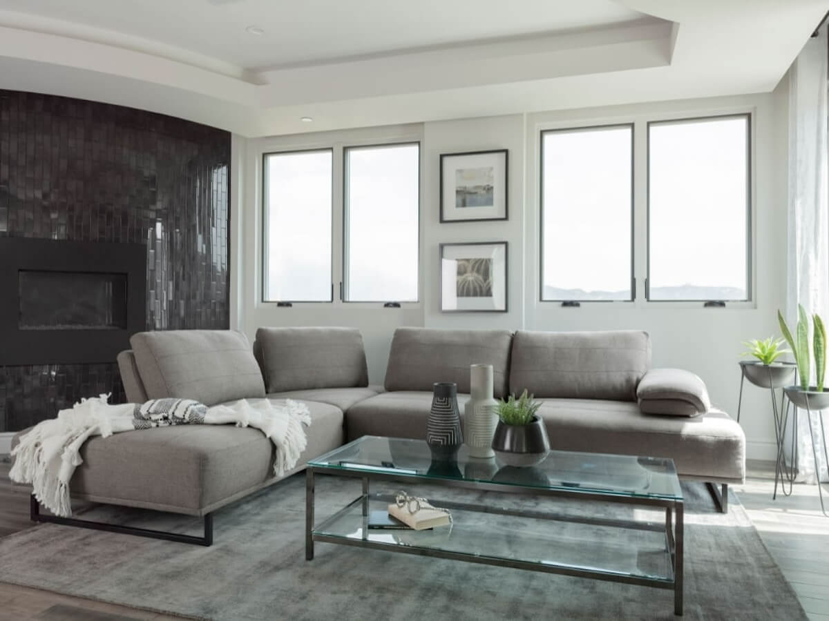 Modular sofas for small spaces: Arden 2-piece Adjustable Back Sectional Taupe