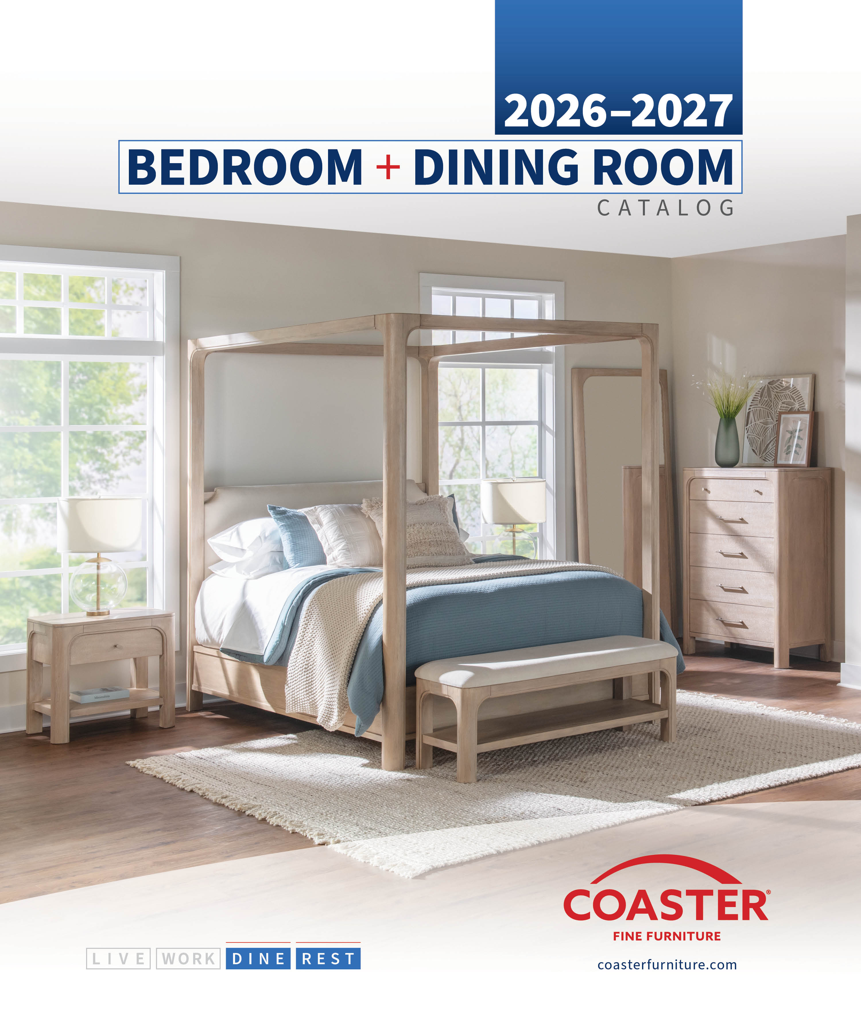 Cover image of the 2026 Bedroom + Dining Catalog