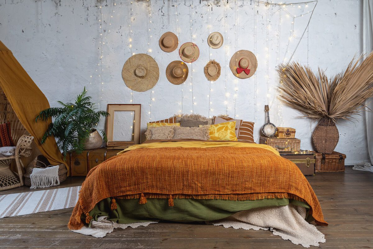 Boho style bedroom