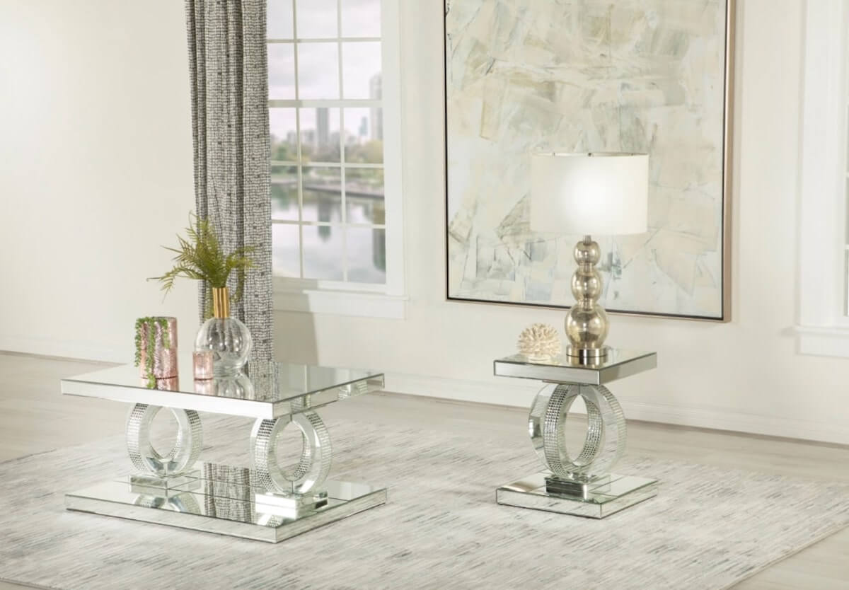 Art Deco furniture: Breena Rectangular Coffee Table Mirror