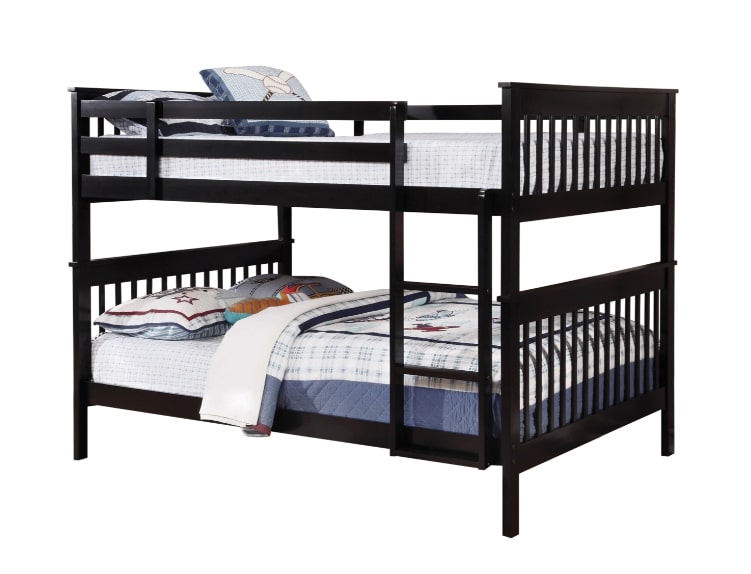 How to divide a shared kids room: Chapman Full over Full Bunk Bed Black