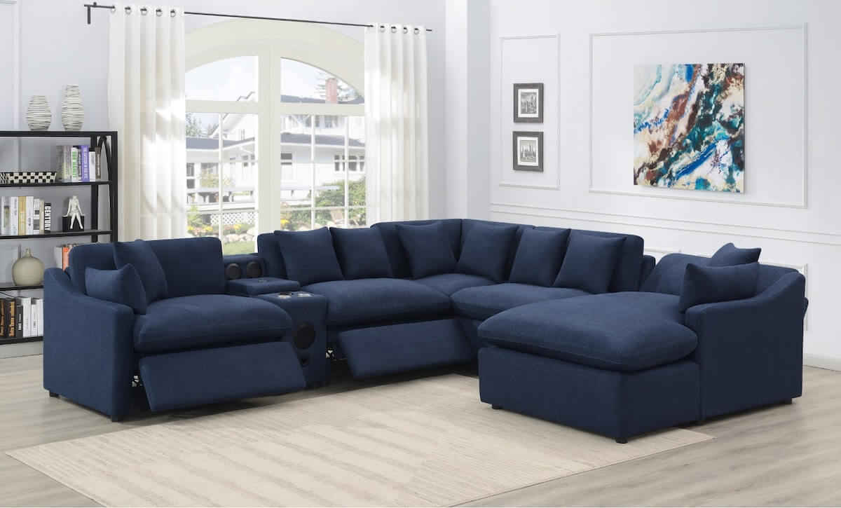 Blue Sofa Living Room