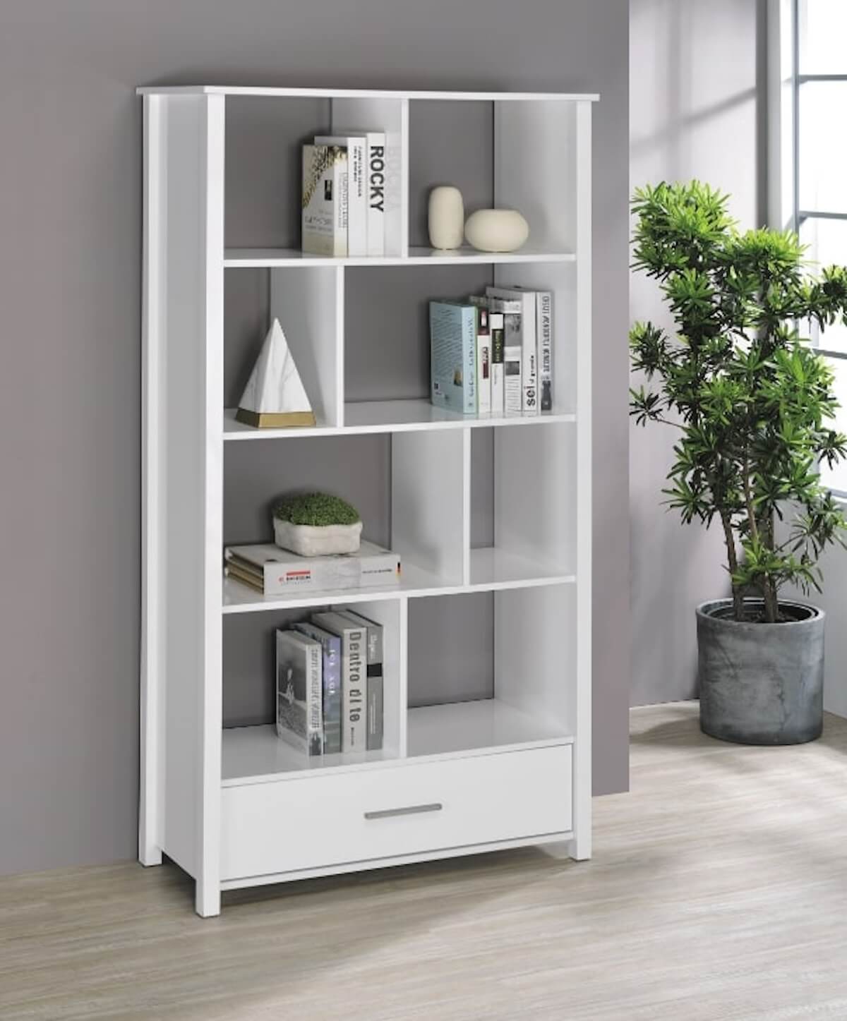 Dylan Rectangular 8-shelf Bookcase