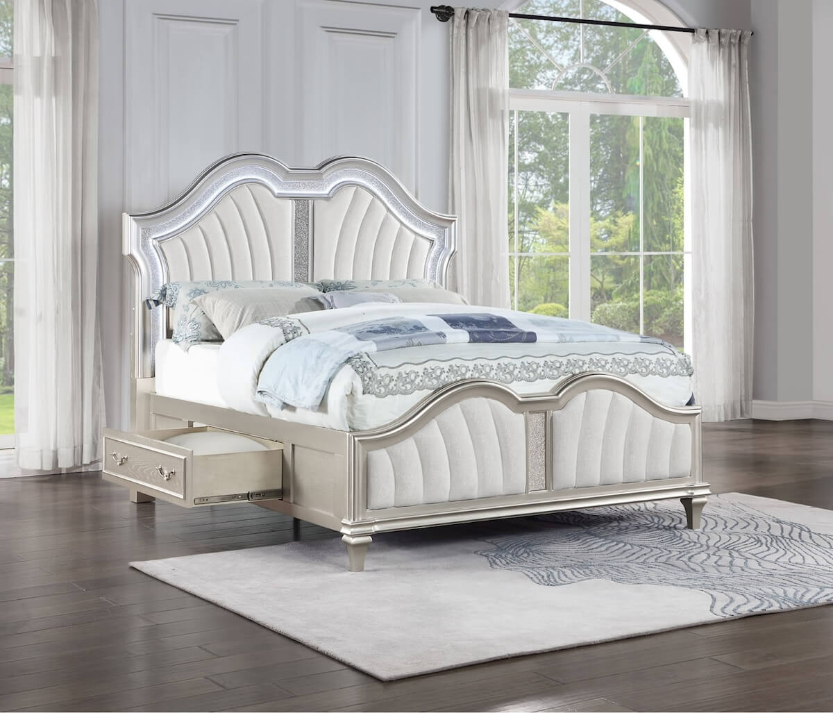 BRIGITTE QUEEN FB W/STORAGE IVORY