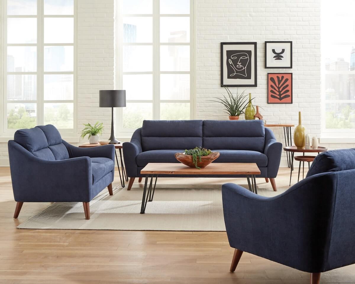 Blue Sofa Living Room