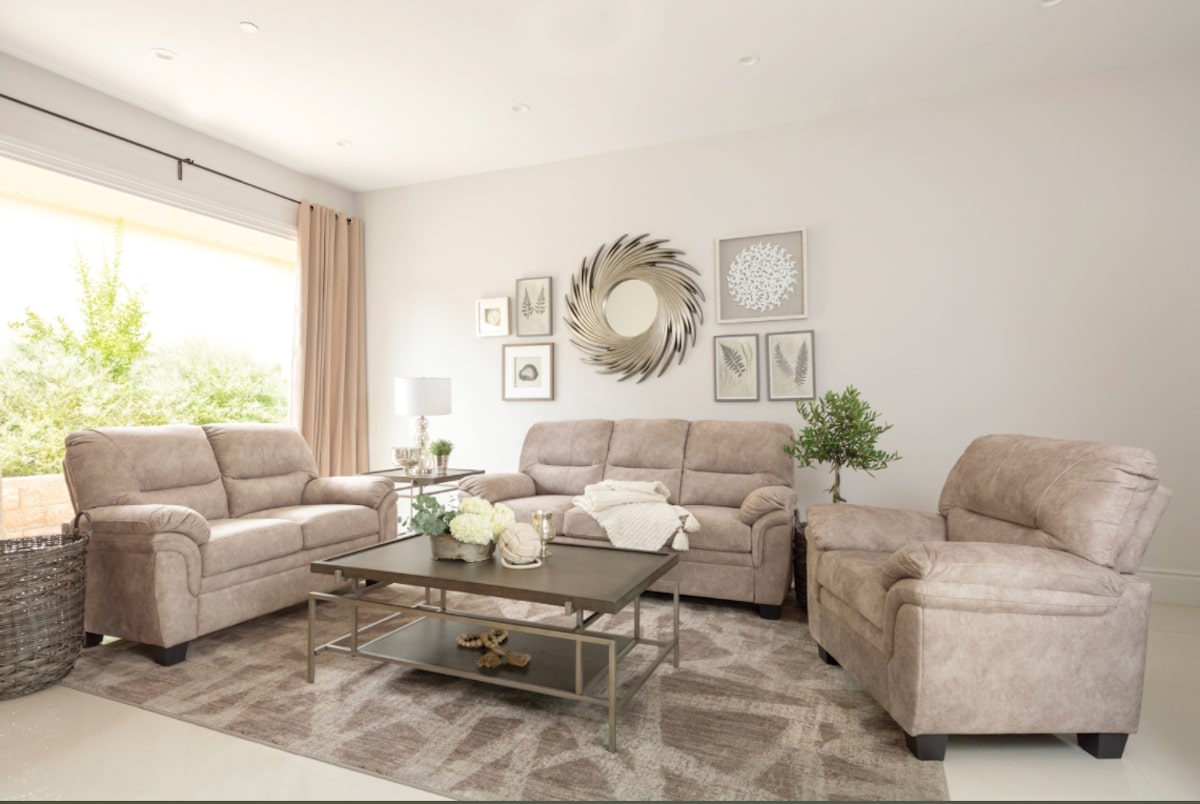 Holman 2-piece Pillow Top Arm Living Room Set Beige