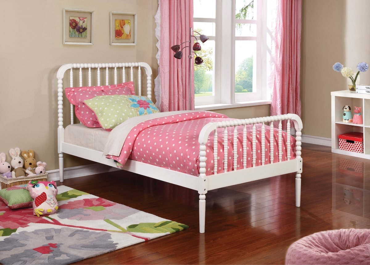 Toddler girl room ideas on a budget: Jones Twin Bed White