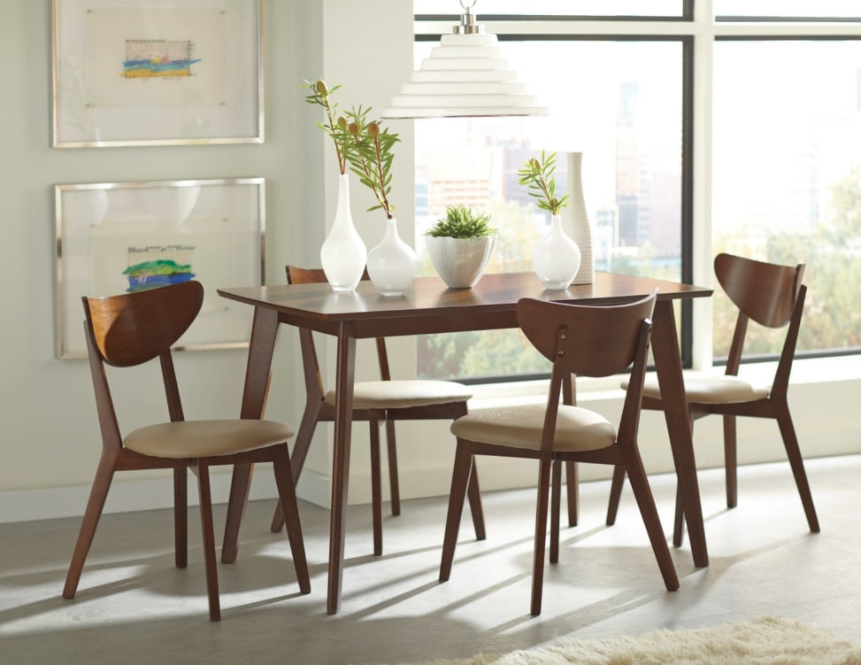 Kersey Dining Table with Angled Legs Chestnut