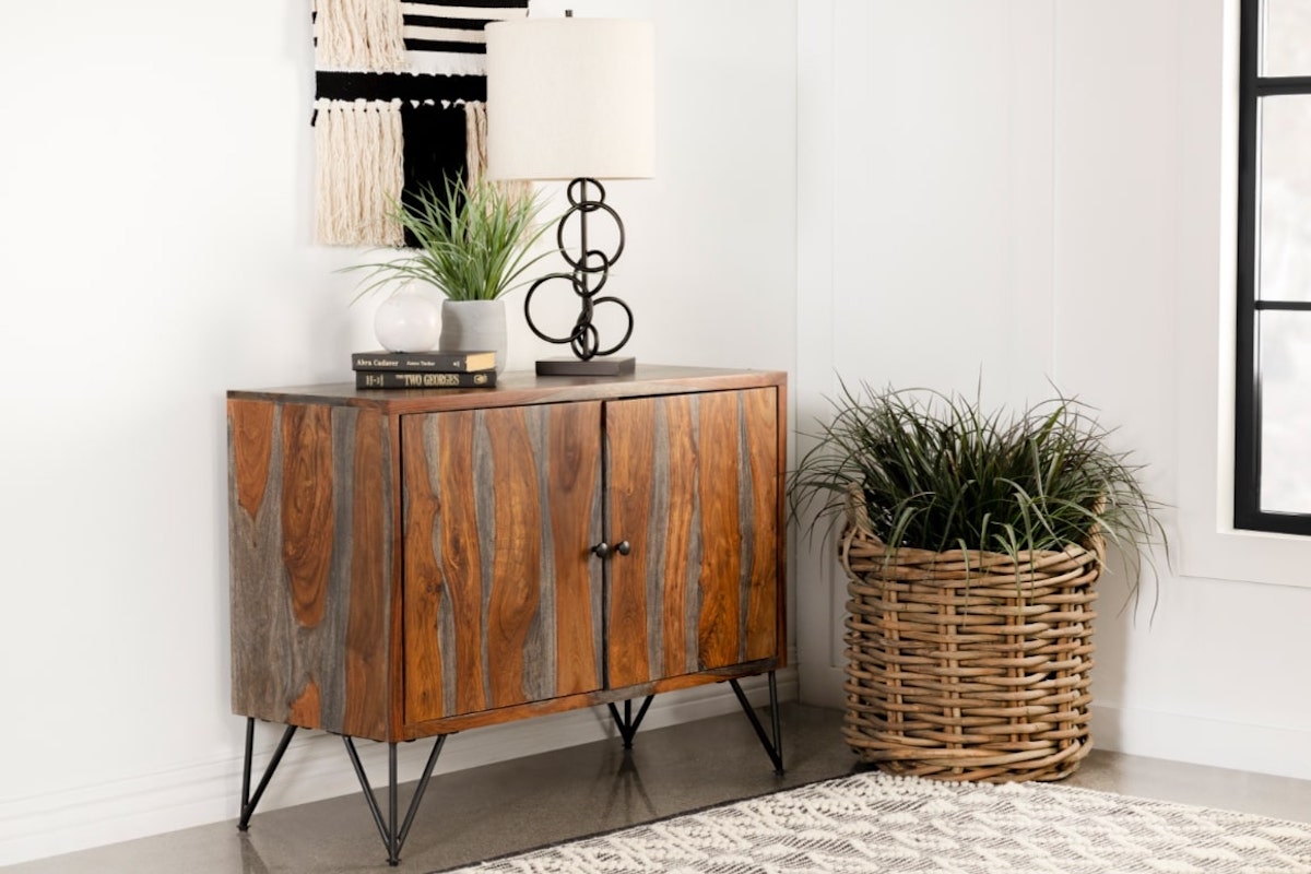Macon 2-door Accent Cabinet Sheesham Grey