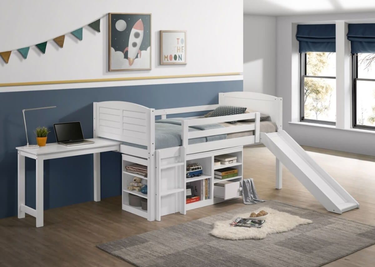 Millie Twin Workstation Loft Bed White