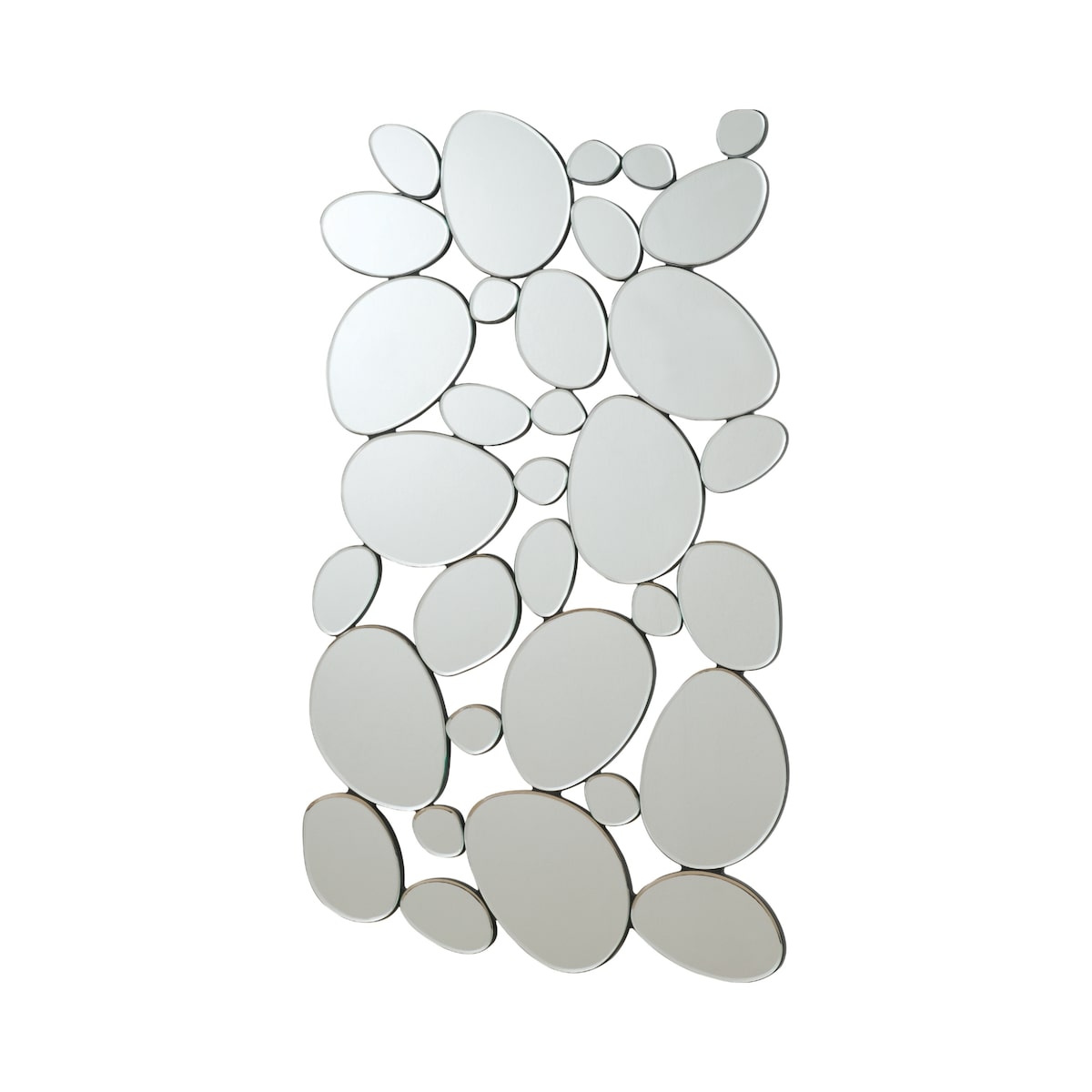 Organic modern: Pebble-Shaped Decorative Mirror Silver