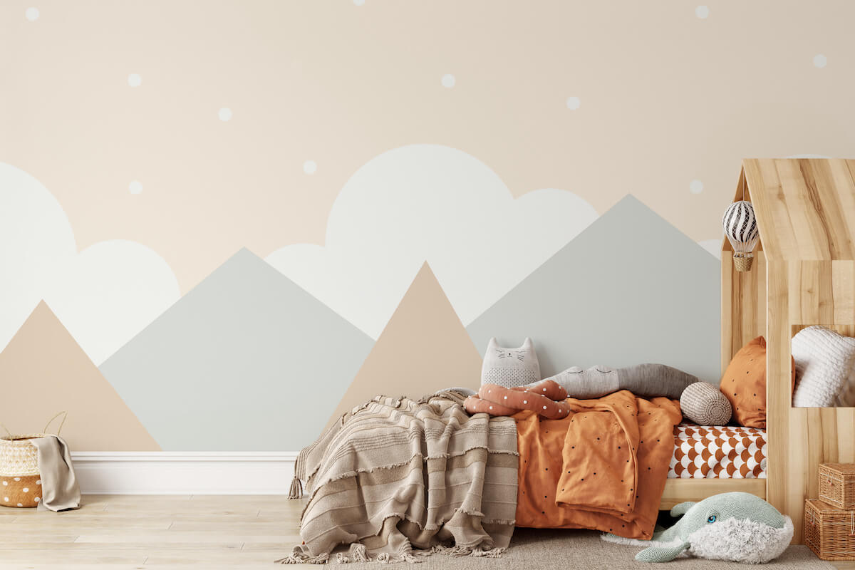 Scandinavian-styled kids' room