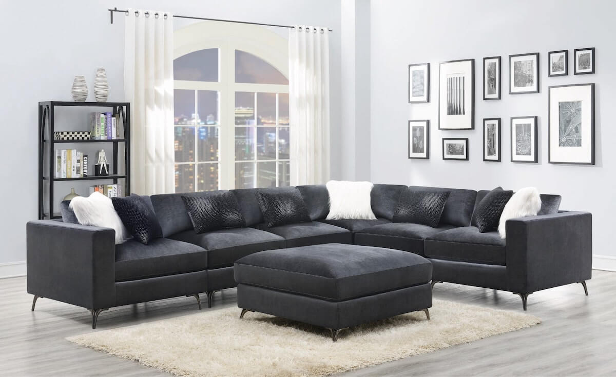 Best couches for families: Schwartzman Removable Cushion Armless Chair Charcoal