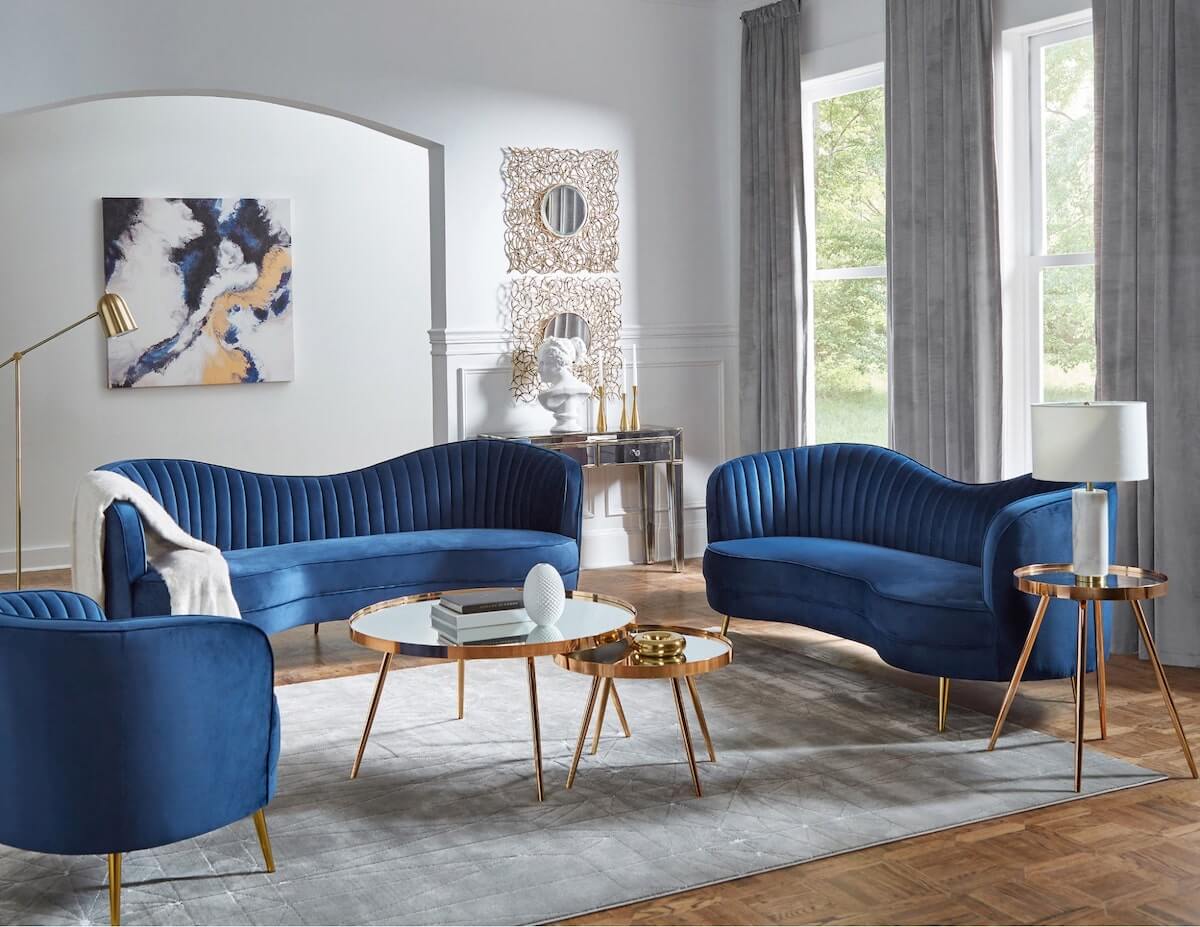 15 inspiring design ideas for a blue sofa living room - Coas