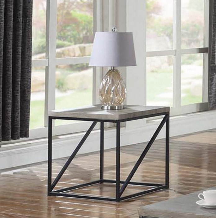 End table decor: Square End Table Sonoma Grey