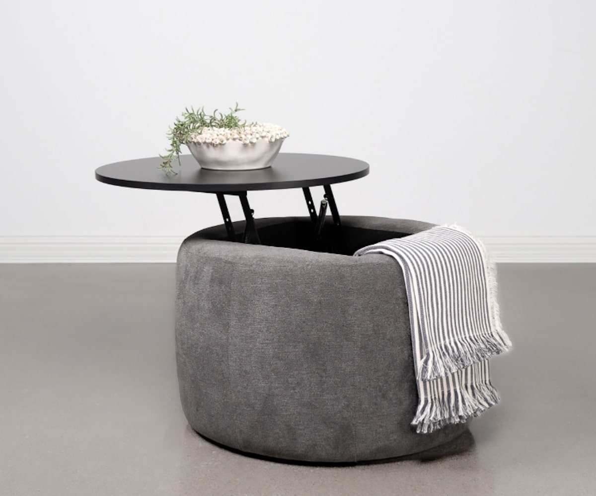 Gray With Lift Top Storage Coffee Table