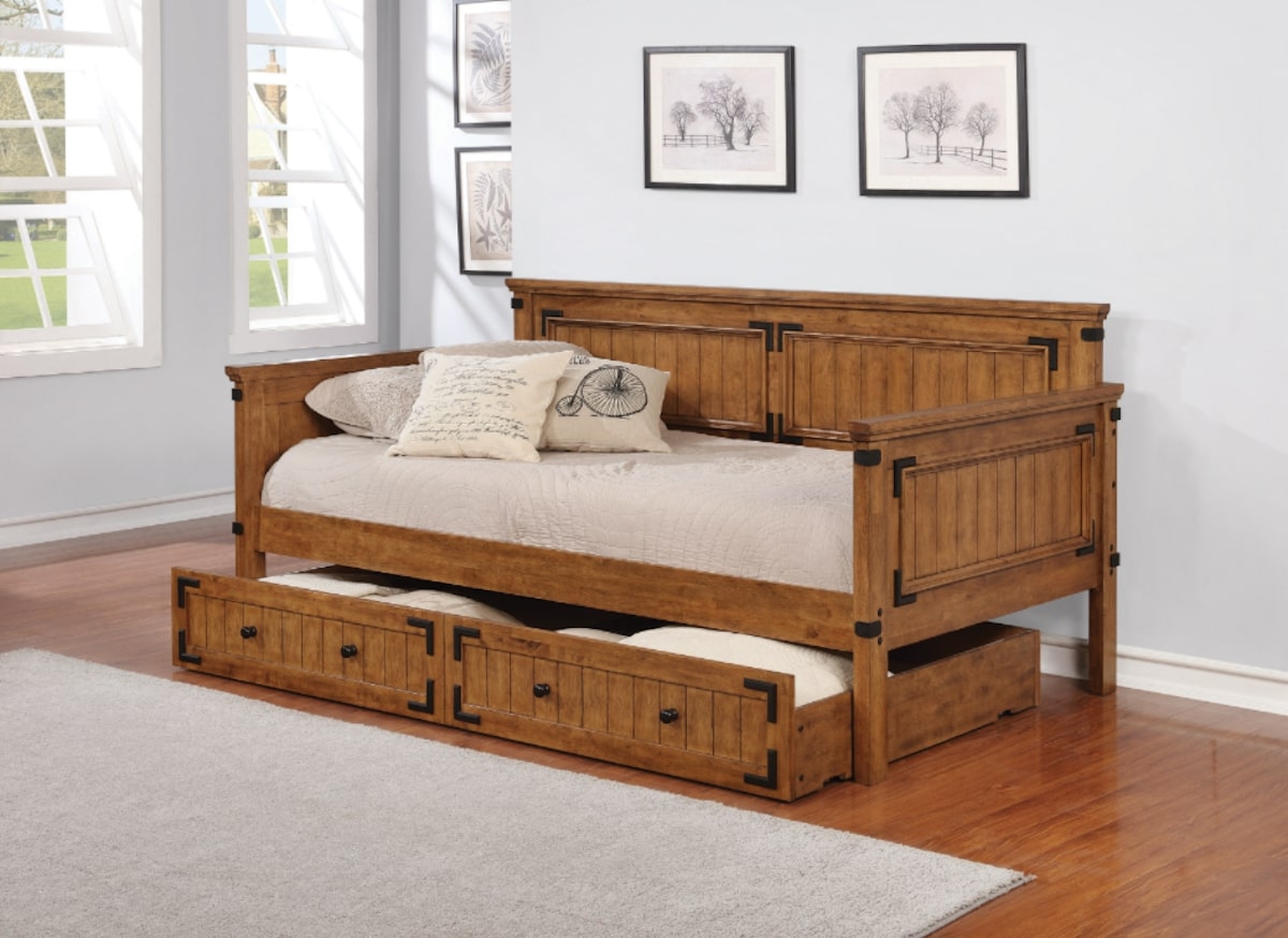 Twin Daybed Rustic Honey