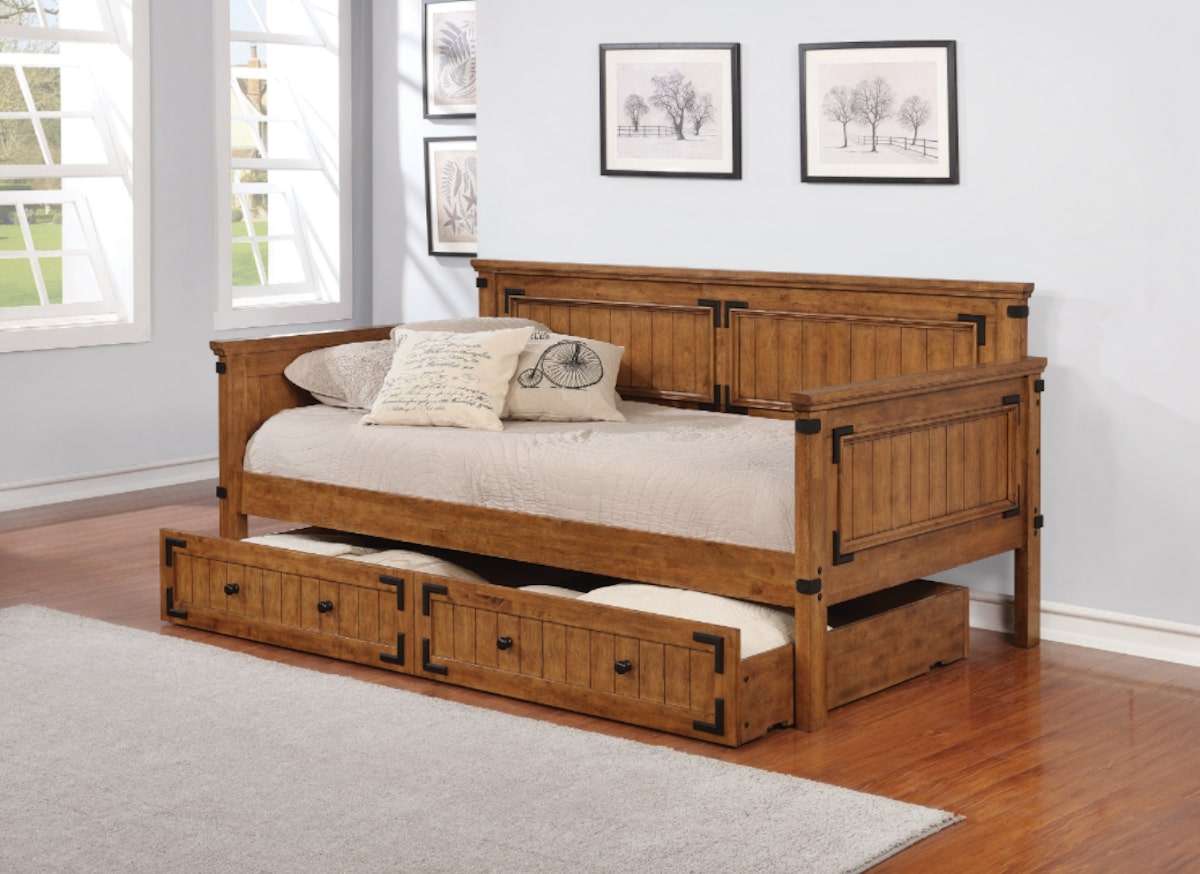 Twin Daybed Rustic Honey