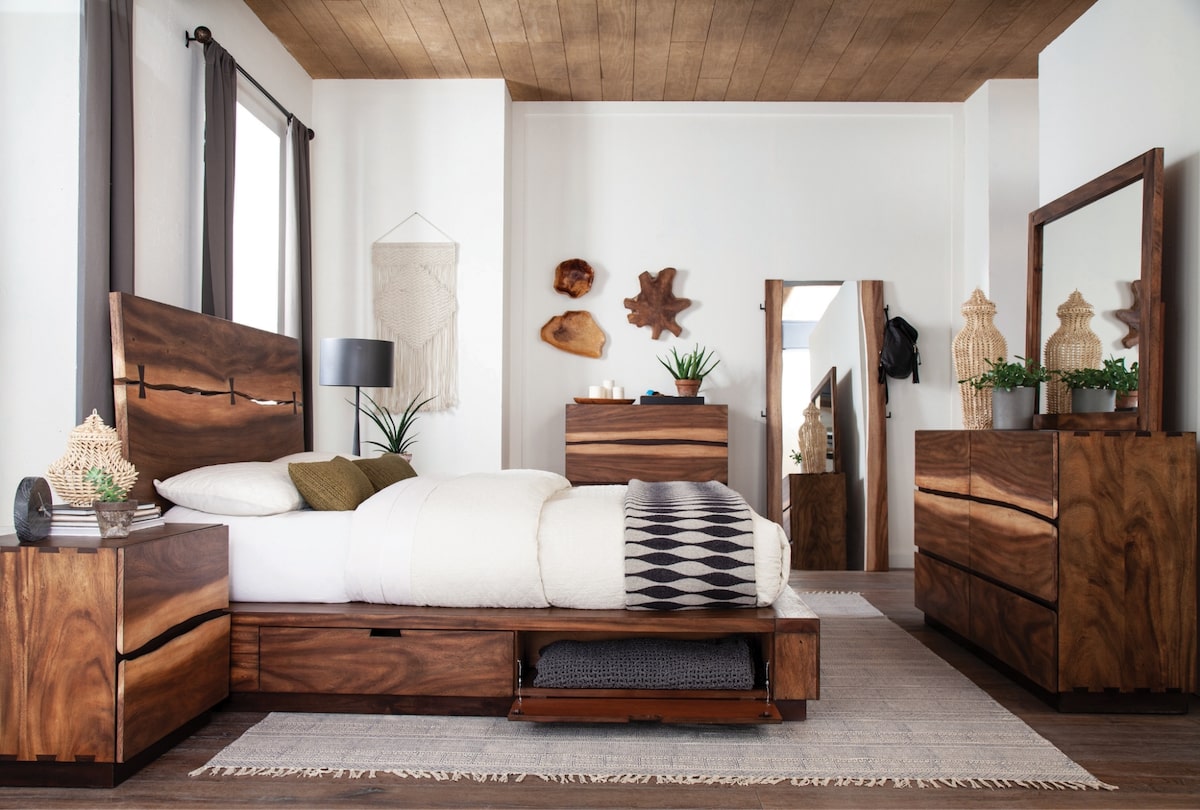 Organic modern: Winslow Bedroom Set Smokey Walnut