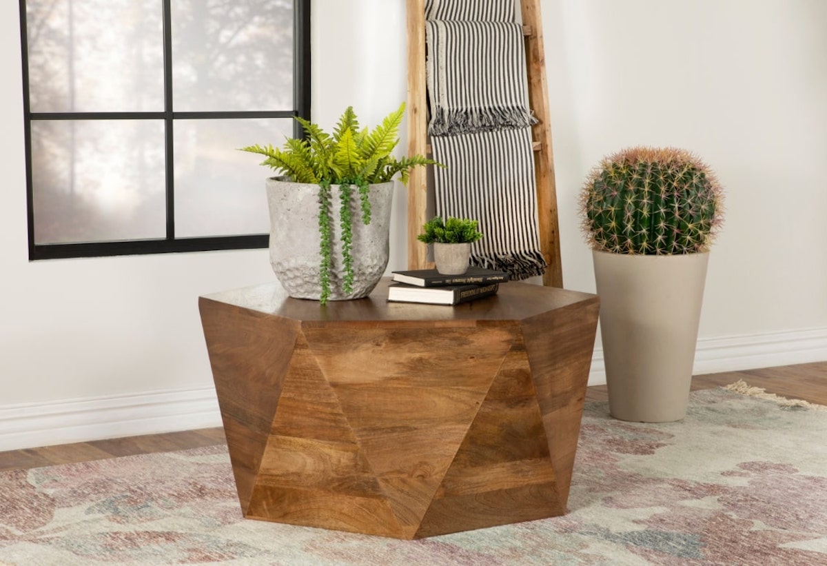 Zalika Hexagonal Coffee Table Natural
