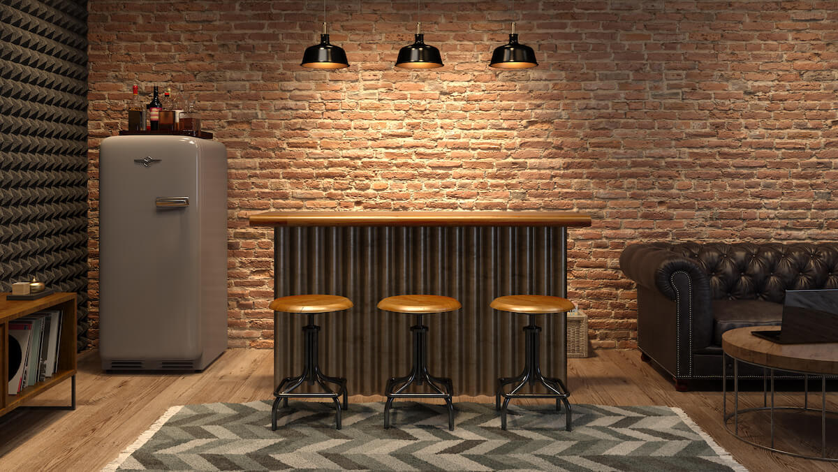 Bar concept inside an apartment