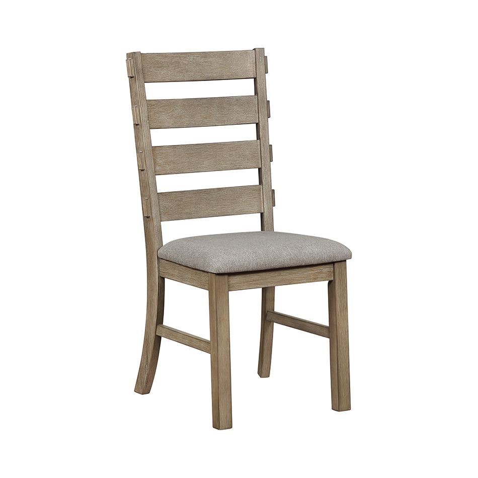 Gadsden Ladder Back Dining Chairs Sand And Vineyard Oak (Set Of 2)