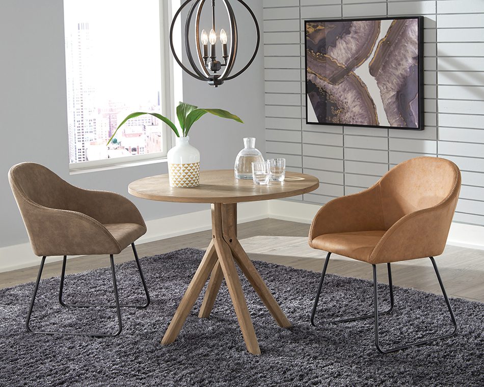 Arcadia Twisted Round Dining Table Greige