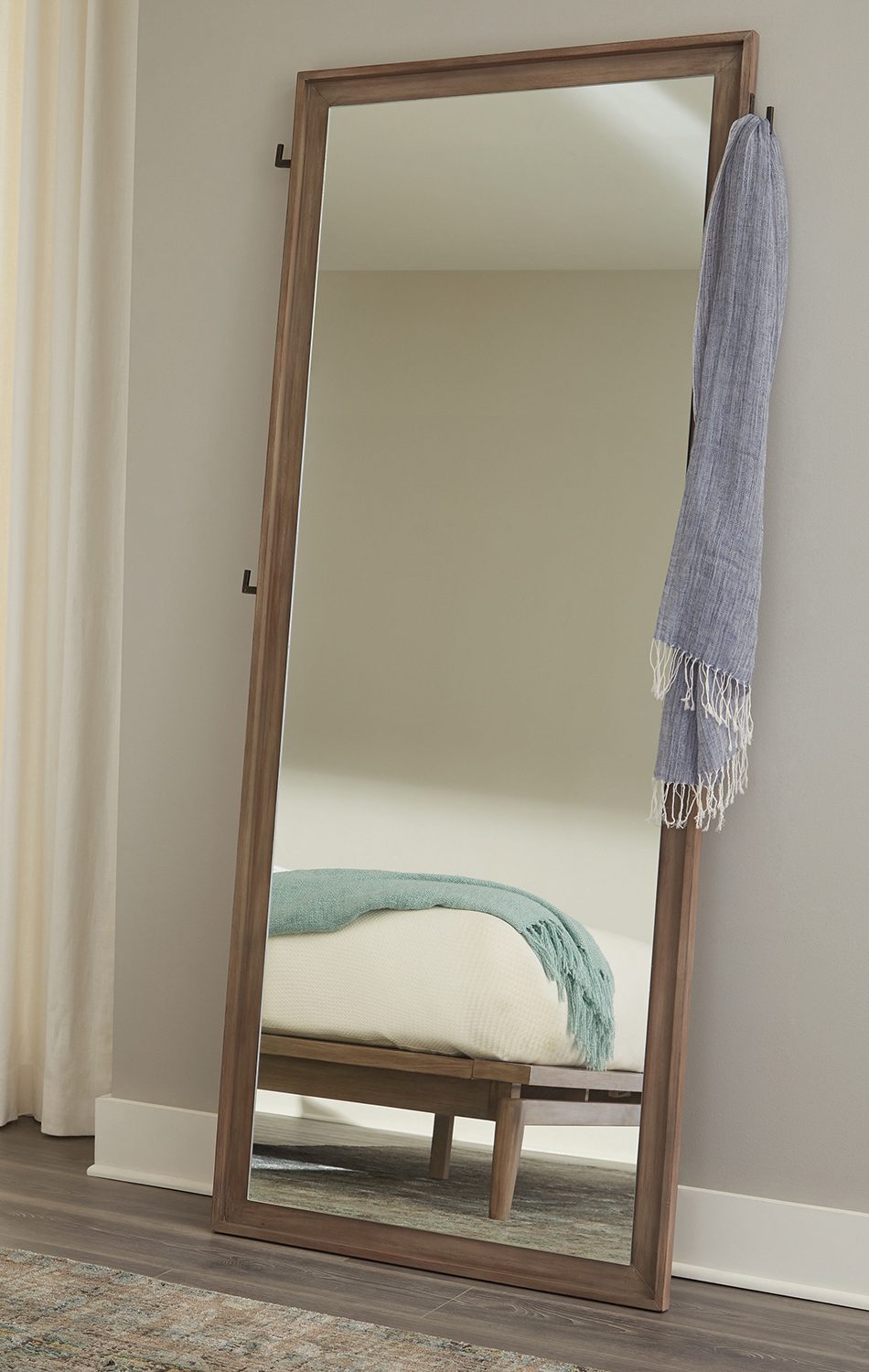 Vanowen Rectangular Floor Mirror Sandstone