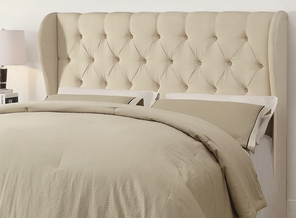 Murrieta King Tufted Upholstered Headboard Beige