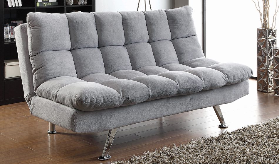 Elise Biscuit Tufted Back Sofa Bed Light Grey