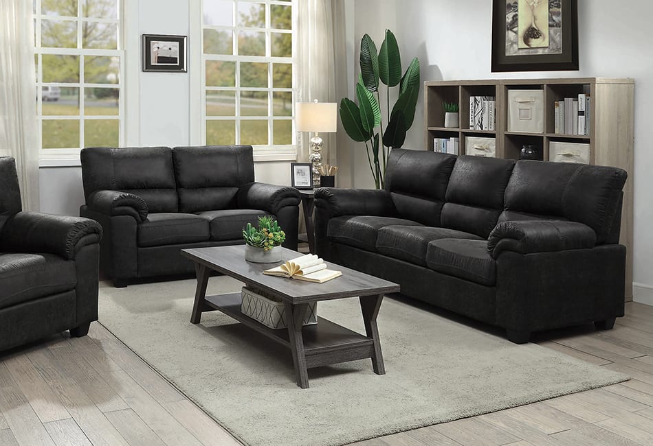 Ballard 3-Piece Pillow Top Living Room Set Charcoal