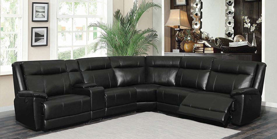 Cullen Power Motion Sectional Black