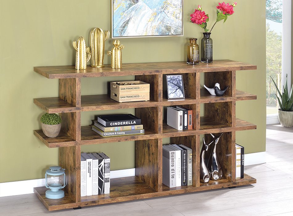 3-Tier Bookcase Antique Nutmeg