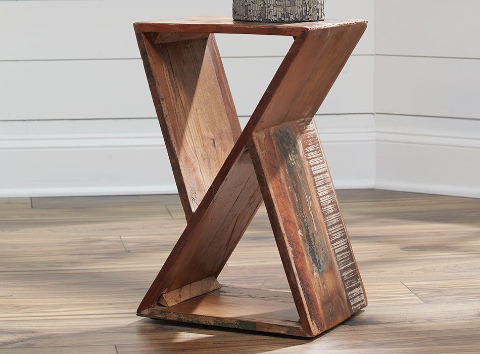 Geometric Accent Table Natural