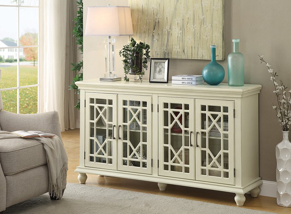 4-door Accent Cabinet Antique White