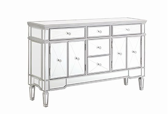 5-Drawer Accent Cabinet Silver