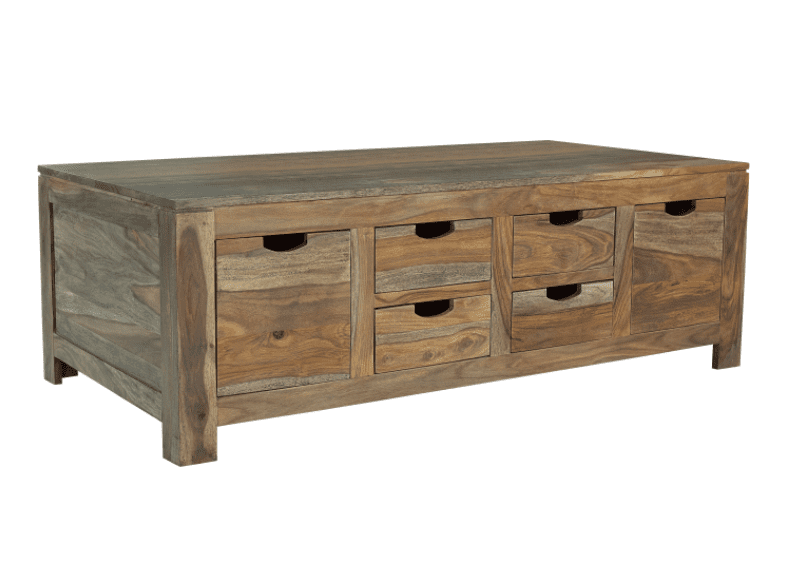 Sheesham wood: Persia 6-Drawer Storage Coffee Table