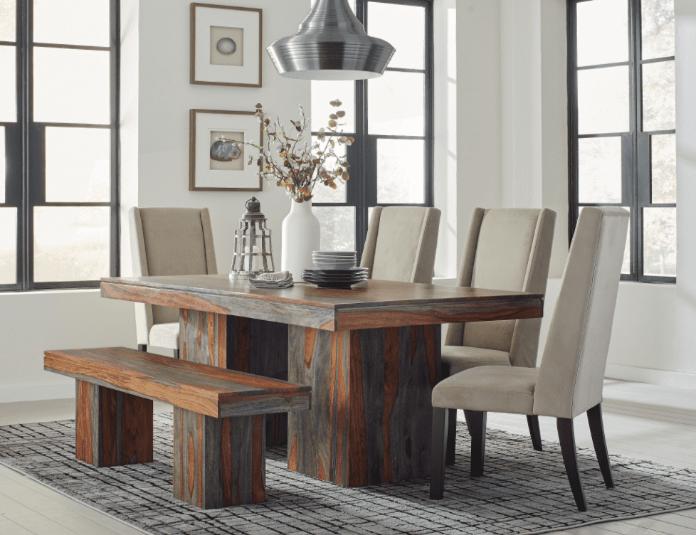 Sheesham wood: Townsend Sheesham Dining Table Grey Sheesham