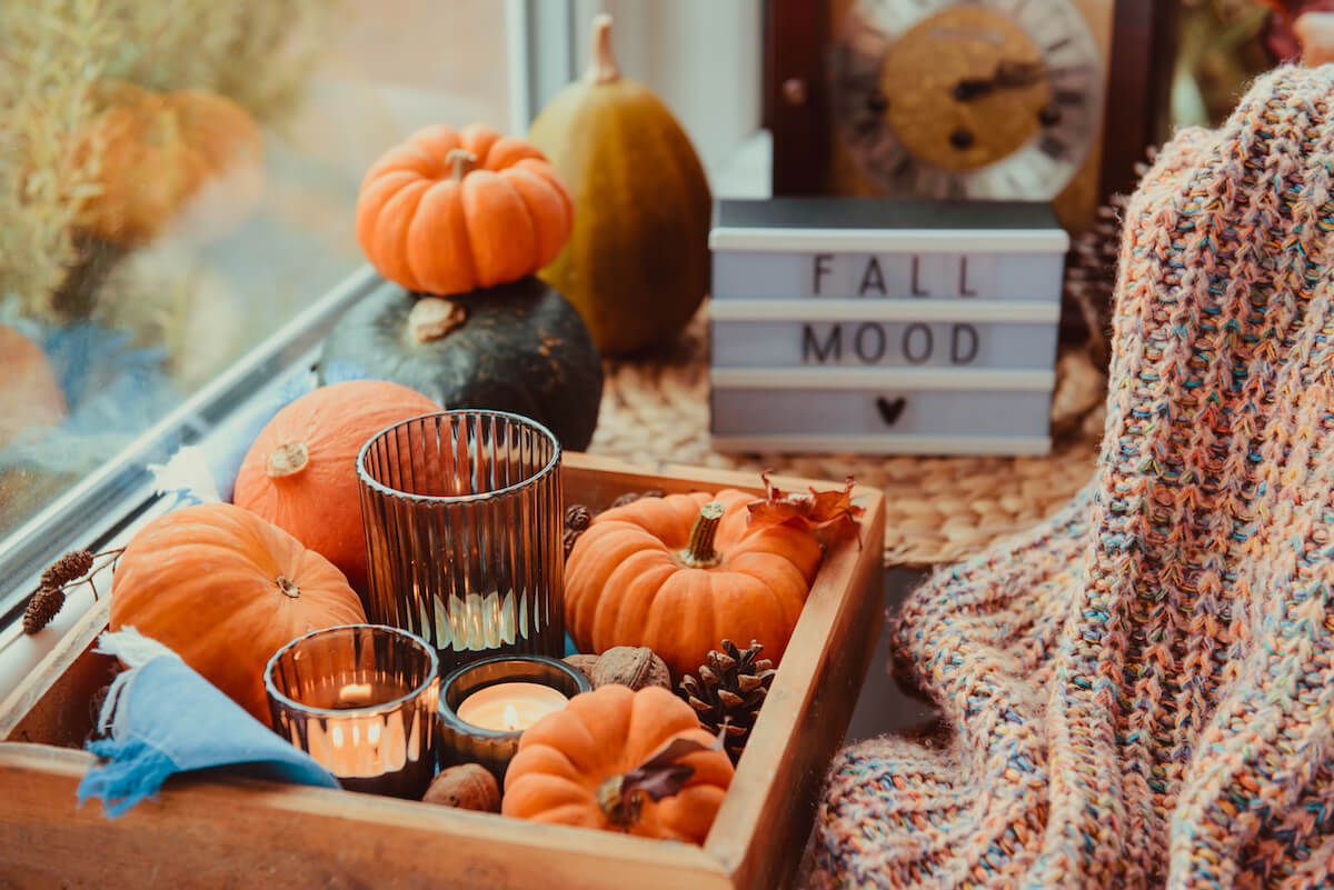 Fall-themed decor