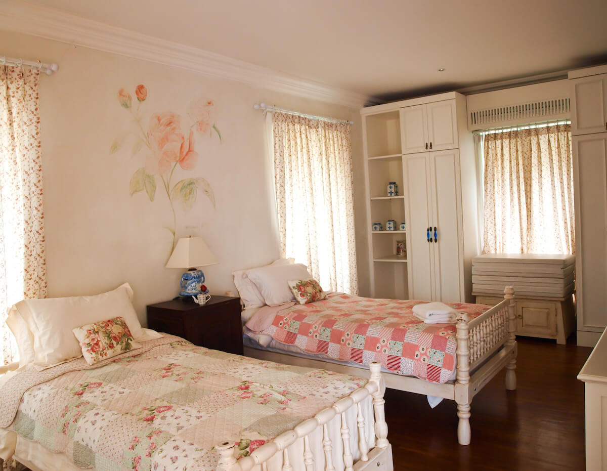 Floral themed bedroom