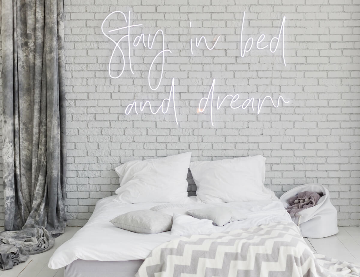 Gray themed bedroom