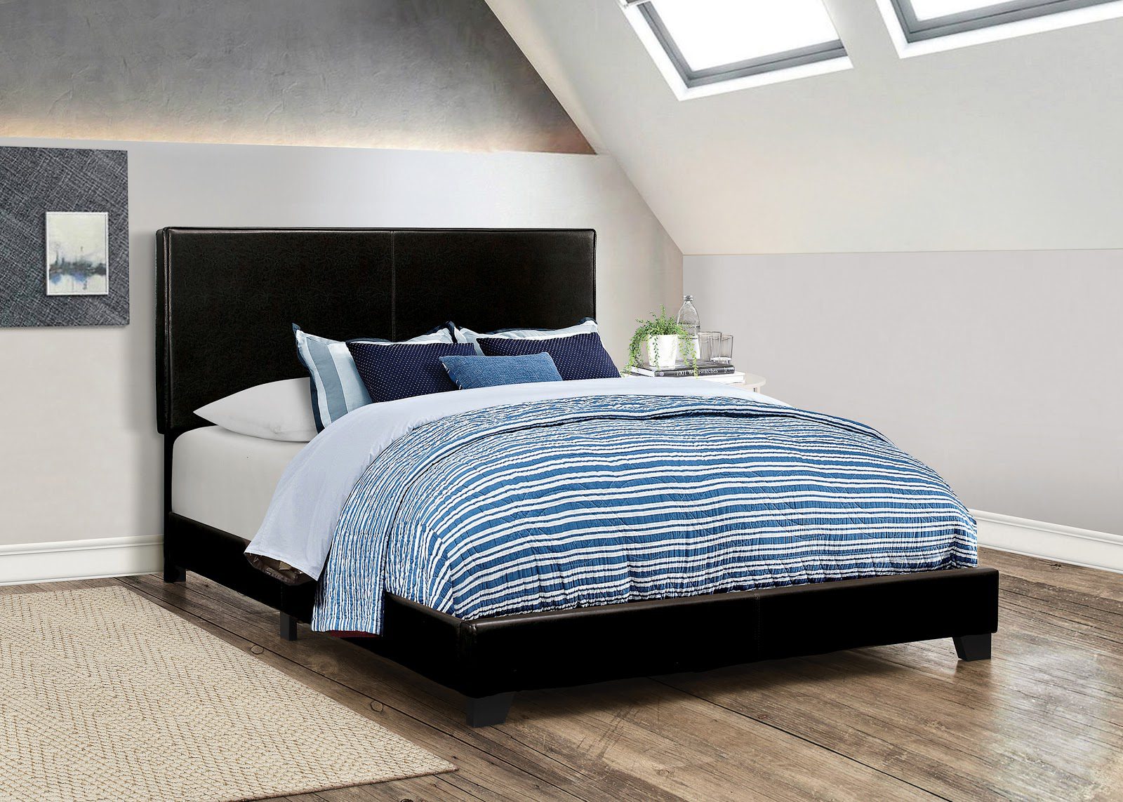 Dorian upholstered full bed black