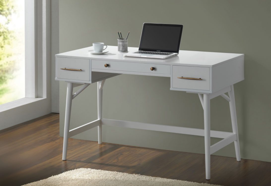 playroom ideas: 3-Drawer Writing Desk White