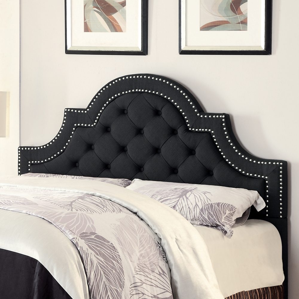 upholstered headboard: Ojai Eastern King And California King Tufted Upholstered Headboard Charcoal