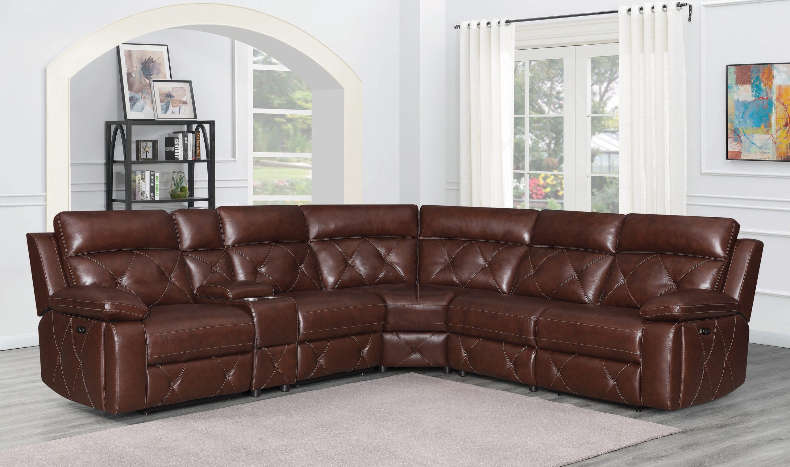 Leather like sectional deals