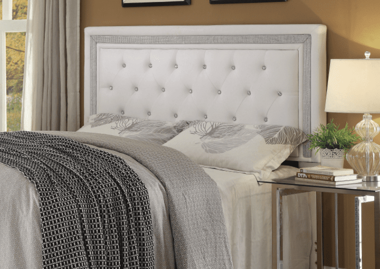 tufted headboards: Andenne queen/full tufted upholstered headboard white