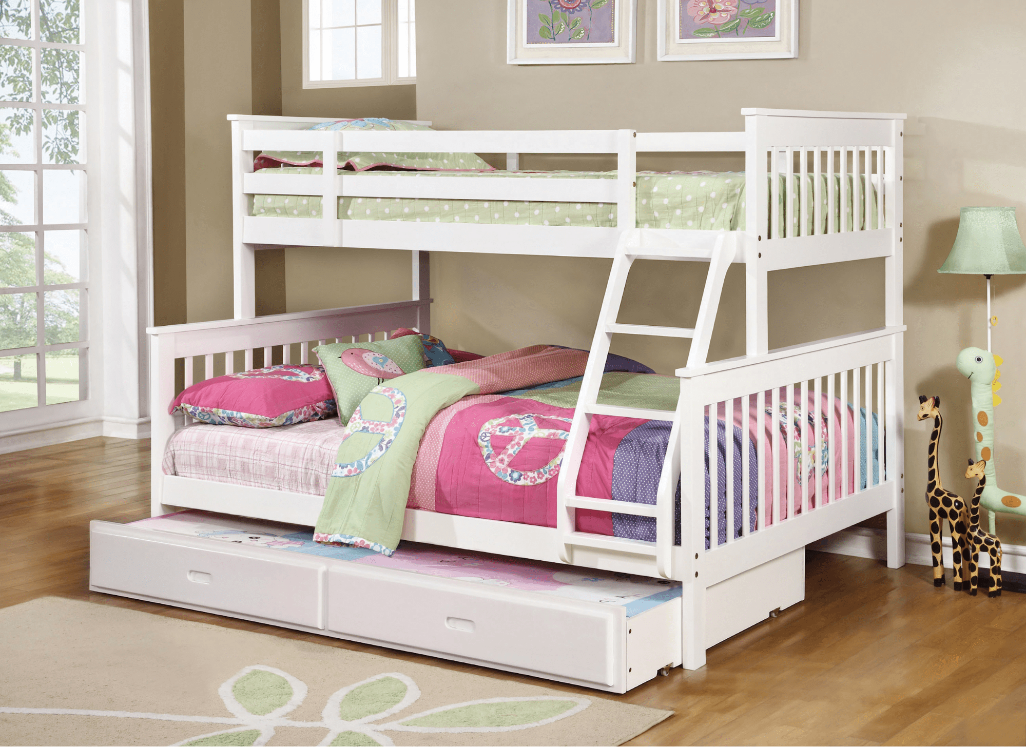 Kids bedroom ideas: Chapman twin over full bunk bed white