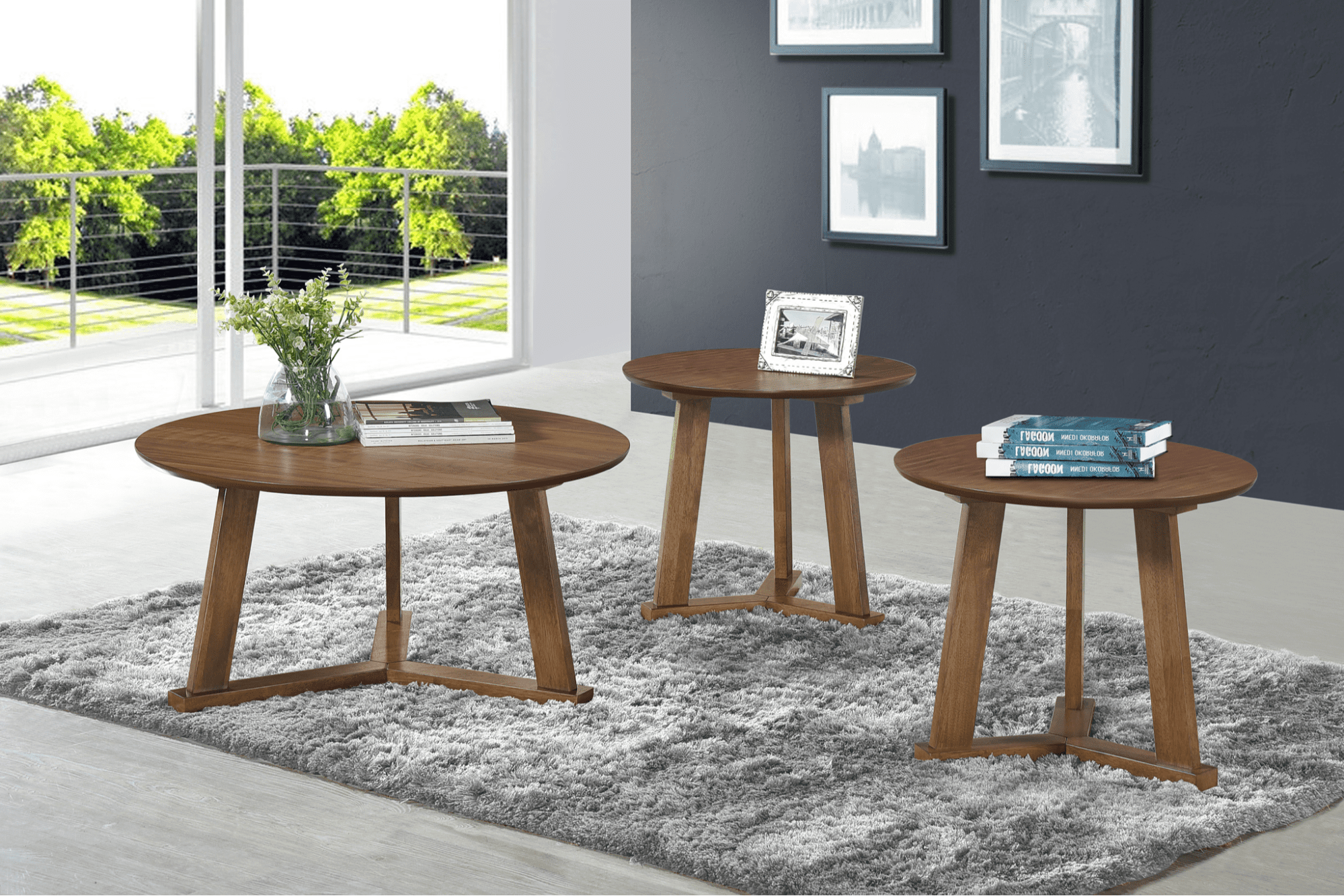 Mainstays Pilson 3 Piece Coffee Table and End Table Set, Espresso Finish -  Walmart.com