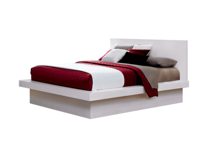 Jessica Queen Platform Bed with Rail Seating